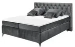 meinBett Boxspringbett Pembroke , grau , Ma&szlig;e (cm): B: 200 H: 121