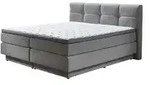 uno Boxspringbett Chicago , grau , Ma&szlig;e (cm): B: 168 H: 112