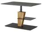Couchtisch Valdara , schwarz , Ma&szlig;e (cm): B: 60 H: 47