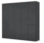 Dreht&uuml;renschrank Thurso , schwarz , Ma&szlig;e (cm): B: 226 H: 210