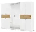 Dreht&uuml;renschrank Thurso , wei&szlig; , Ma&szlig;e (cm): B: 271 H: 210