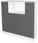 Sideboard Esilo , mehrfarbig , Ma&szlig;e (cm): B: 109 H: 110