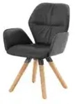 Polsterstuhl Chianti , schwarz , Ma&szlig;e (cm): B: 62 H: 90 T: 60.0