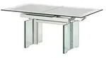 Glas-Couchtisch ausziehbar und h&ouml;henverstellbar Villingen , transparent/klar ,...