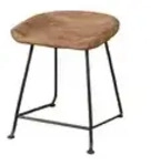 Hocker Natural , holzfarben , Ma&szlig;e (cm): B: 42 H: 48