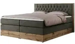 Boxspringbett mit Bettkasten Amore King , grau , Ma&szlig;e (cm): B: 188 H: 115