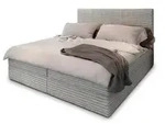 MASSENO Boxbett mit Bettkasten Pisa , grau , Ma&szlig;e (cm): B: 180 H: 98