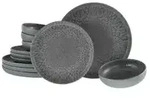 CreaTable Kombiservice Uno , schwarz , Steinzeug/Steingut , Ma&szlig;e (cm): B: 40 H: