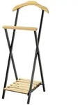 Herrendiener Herford , schwarz , Metall,Massivholz , Ma&szlig;e (cm): B: 47 H: 110 T:
