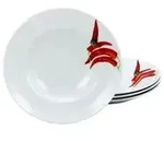 CreaTable Pastateller 4er Set Kr&auml;uter , wei&szlig; , Porzellan , Ma&szlig;e (cm): B:...