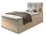 MASSENO Boxbett mit Bettkasten Glos , beige , Ma&szlig;e (cm): B: 100 H: 98