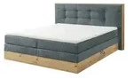 uno Boxspringbett mit Bettkasten Nox , grau , Ma&szlig;e (cm): B: 205 H: 114