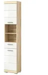 Hochschrank SCHLOONSEE Breite 37cm 2 T&uuml;r 1 Schubkasten 2 offene F&auml;cher 