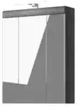 Spiegelschrank SCHLOONSEE Breite 60cm inkl. Beleuchtung 3 Spiegelt&uuml;ren 9...