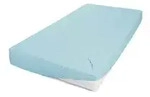 Jersey Spannbettlaken , blau , Ma&szlig;e (cm): B: 150 H: 22