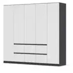 Dreht&uuml;renschrank Wigan , grau , Ma&szlig;e (cm): B: 226 H: 210