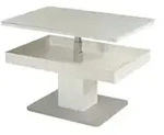 Couchtisch Vogelsdorf , wei&szlig; , Ma&szlig;e (cm): B: 60 H: 44