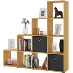 Treppenregal Napoli , holzfarben , Ma&szlig;e (cm): B: 142,5 H: 138,5 T: 29.0