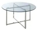 Beistelltisch , transparent/klar , Ma&szlig;e (cm): H: 40 &Oslash;: 75