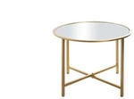 Beistelltisch , gold , Ma&szlig;e (cm): H: 45 &Oslash;: 60