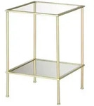 Beistelltisch Harra , gold , Ma&szlig;e (cm): B: 39 H: 55 T: 39.0