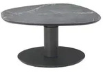 Couchtisch Valda , schwarz , Ma&szlig;e (cm): B: 80 H: 38,5