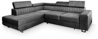 MASSENO Ecksofa mit Schlaffunktion Nola , grau , Ma&szlig;e (cm): B: 253 H: 88
