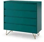 Kommode , blau , Ma&szlig;e (cm): B: 90 H: 90