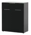 uno Sideboard Levi , schwarz , Ma&szlig;e (cm): B: 83 H: 102 T: 42.0