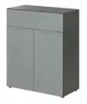 uno Sideboard Levi , grau , Ma&szlig;e (cm): B: 83 H: 102 T: 42.0