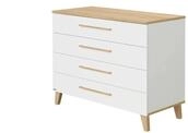 PAIDI Kommode Oscar &brvbar; wei&szlig; &brvbar; Ma&szlig;e (cm): B: 123,5 H: 95 T: 55.9