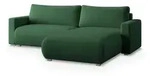 MASSENO Ecksofa mit Schlaffunktion Turin , gr&uuml;n , Ma&szlig;e (cm): B: 265 H: 83