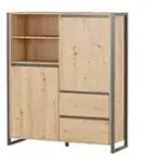 Highboard Fiano , holzfarben , Ma&szlig;e (cm): B: 120 H: 140 T: 40.0