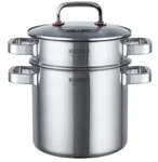 Meisterkoch Spaghettitopf FOCUS , silber , Edelstahl , Ma&szlig;e (cm): H: 30 &Oslash;:...