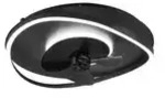 Deckenleuchte mit Ventilator , schwarz , Ma&szlig;e (cm): B: 50 H: 15 T: 50.0