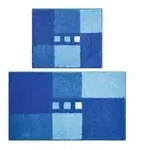 Grund Badematten-Set , blau , Synthetik , Ma&szlig;e (cm): B: 50 H: 1,8