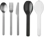 Mepal Besteckset "To Go" Ellipse , schwarz , Edelstahl,Kunststoff , Ma&szlig;e (cm): B: