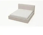 GrainGold Polsterbett mit Bettkasten Malton , beige , Ma&szlig;e (cm): B: 175 H: 100