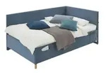 Polsterbett in Cord Cool , blau , Ma&szlig;e (cm): B: 130 H: 90