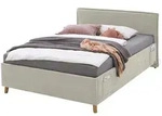 Polsterbett mit trendiger Kederumrahmung Fun , beige , Ma&szlig;e (cm): B: 133 H: 90