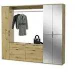 Garderobenkombination Projekt X , holzfarben , Ma&szlig;e (cm): B: 212 H: 193 T: 34.0