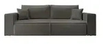 Selsey Schlafsofa Farese Cuero , grau , Ma&szlig;e (cm): B: 257 H: 86
