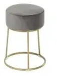 Hocker Haby , grau , Ma&szlig;e (cm): H: 46 &Oslash;: 30