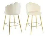 Barhocker 2er-Set Hanna , beige , Ma&szlig;e (cm): B: 52 H: 100