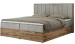Boxbett mit Bettkasten Bellissimo , grau , Ma&szlig;e (cm): B: 188 H: 115