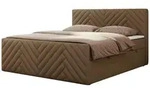 Boxbett mit Bettkasten Paris Duo , braun , Ma&szlig;e (cm): B: 121 H: 110