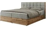 Boxbett mit Bettkasten Albero 1 , grau , Ma&szlig;e (cm): B: 148 H: 104