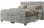 Motor Boxspringbett mit Bettkasten Elektro , grau , Ma&szlig;e (cm): B: 208 H: 118