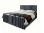 MASSENO Boxbett mit Bettkasten Arion , grau , Ma&szlig;e (cm): B: 180 H: 98