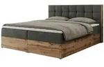 Boxbett mit Bettkasten Albero 1 , grau , Ma&szlig;e (cm): B: 188 H: 104